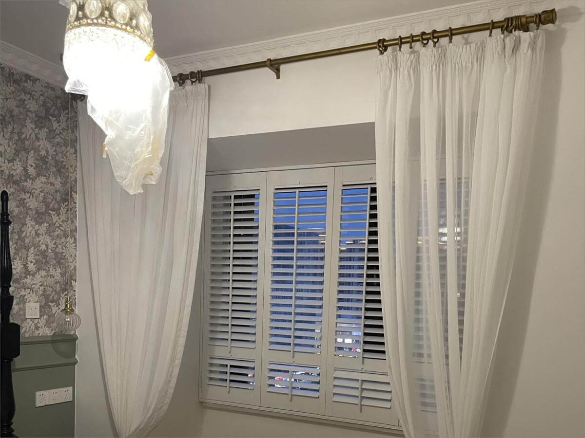 How To Pair Plantation Shutters With Curtains   Pair Plantation Shutters With Curtains 2 