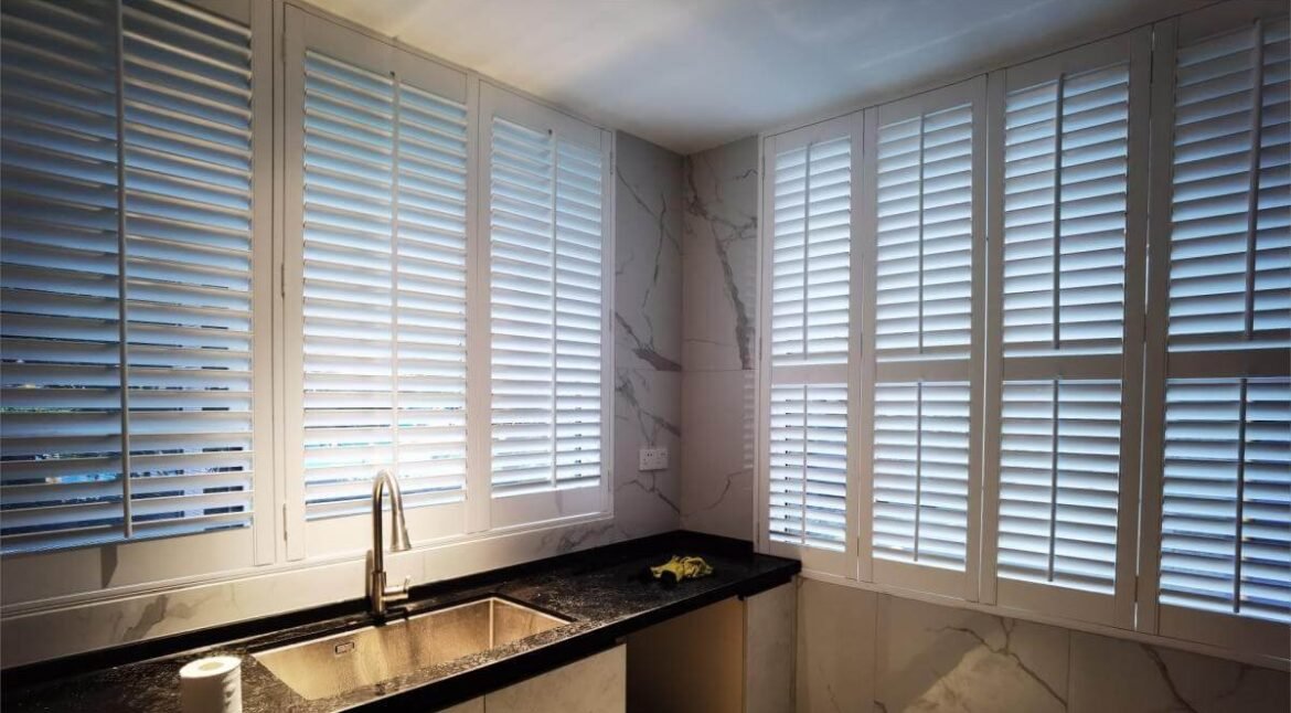 Plantation Shutters in Kitchen