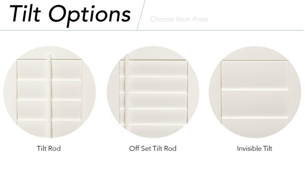 Tilt Rod Control Options of Plantation Shutters