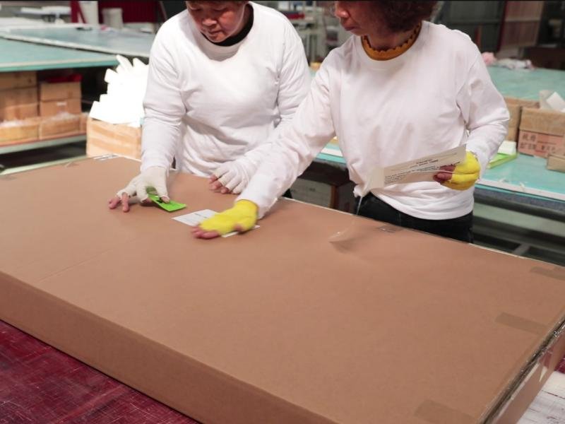 Custom branded packaging and colour swatches for private label window covering products