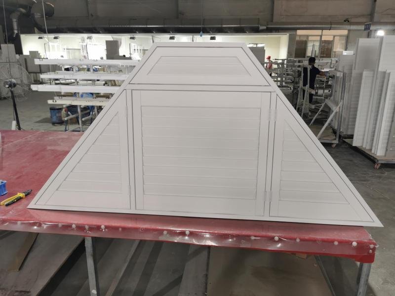 CNC machined shutter louvre components and PVC profiles ready for component supply